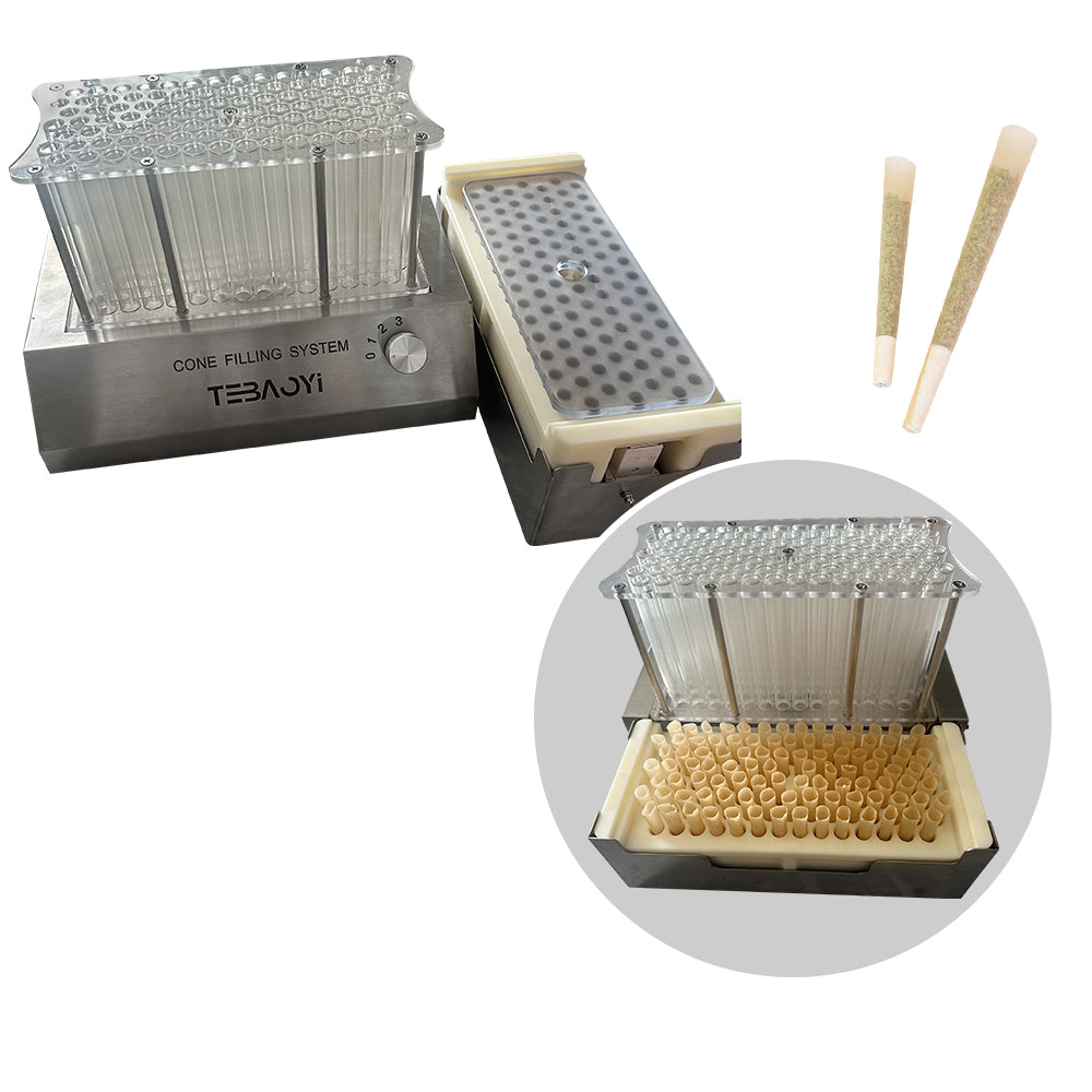 Tebaoyi King Size Cone Filling Machine Pre-rolled Cone & Joint Filling Machine 100pcs/ Time In 60s For Dispensary
