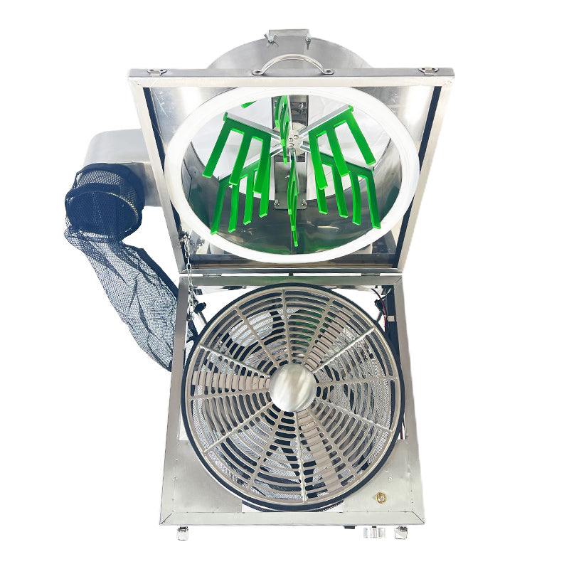 18" Replaceable Wire Grate Stainless Steel Integrated Triple Blade Hydroponic Wet Leaf Bud Trimmer