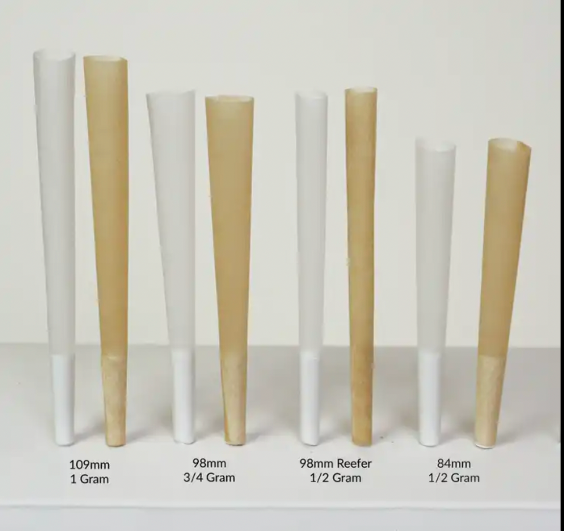 Custom Pre 60 70 84 98 109mm Roll Cones Paper Box Pre Filled Cone Flower Joint
