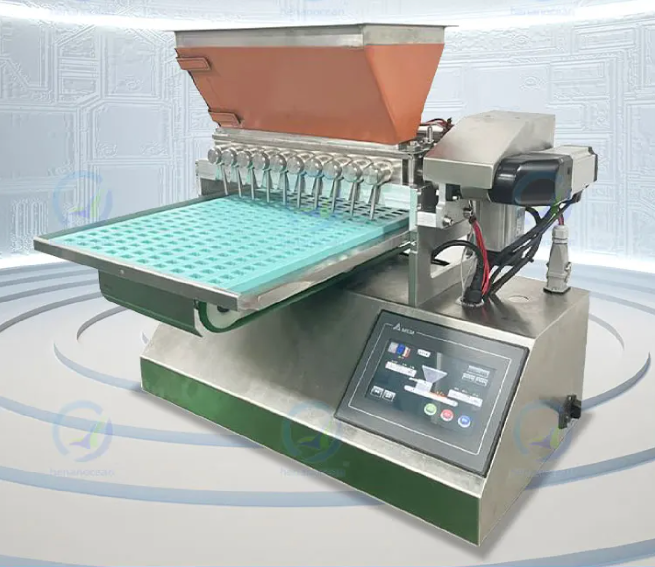 Automatic Gummy Machine Filling Depositor Maker Ball Bear Soft Sugar Mint Jelly Lollipop Small Hard Gummy Bear Candy Making Machine