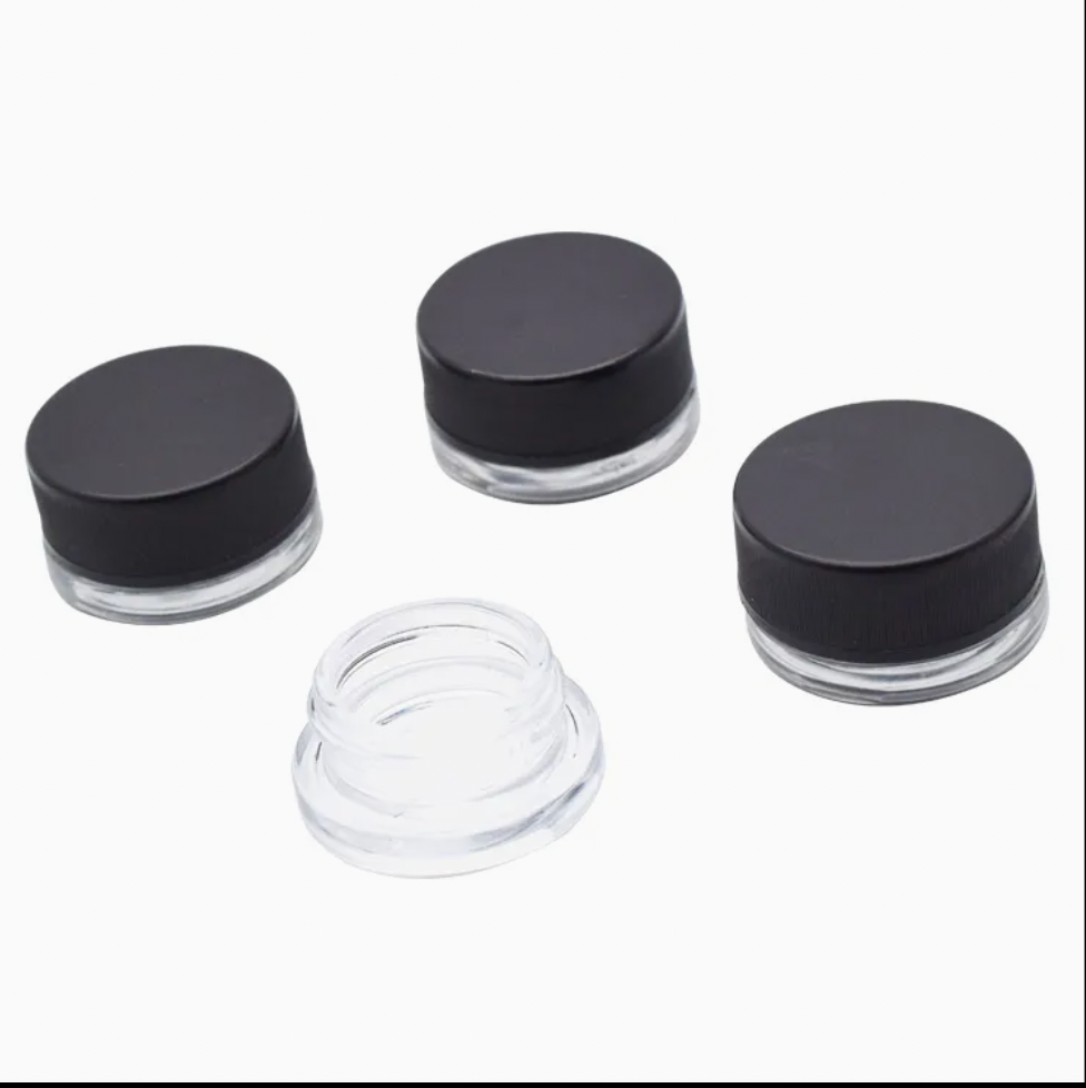 5ml 10ml Rosin Glass Jars UV Concentrate Wax Oil Hash Container 5g 9g Child Proof Black Rosin Glass Jar