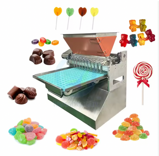 Small Mini Vitamin Manufacture Automatic Production Part Fruit Jelly Bean Gummy Candy Bear Depositor Make Machine