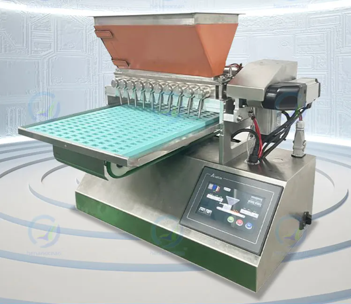 Automatic Gummy Depositing EquipmentJelly Lollipop Chocolate Making Machine For Candy Maker Producing Sweet Small Scale