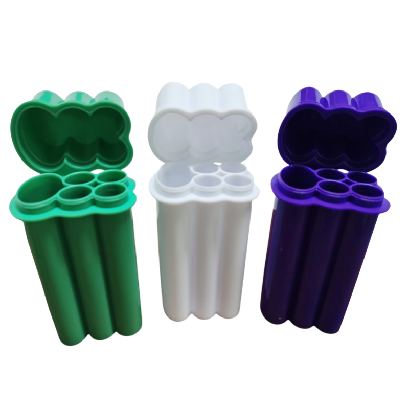 Pre Rolled Joints Packing Holder With Lighter 2 in 1 Case Lighter Kit of 4 Holes for Cigarette Tobacco Stash Container Box