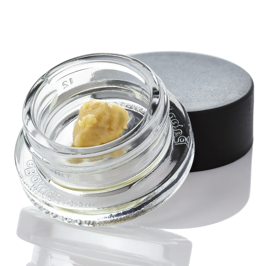 5ml 10ml Rosin Glass Jars UV Concentrate Wax Oil Hash Container 5g 9g Child Proof Black Rosin Glass Jar