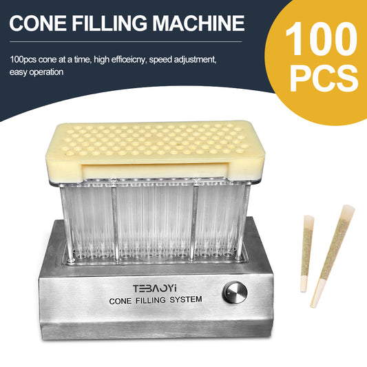 Tebaoyi 100 Cone Filling Machine Knockbox For 84mm/98mm/109mm King Size Cone Filler